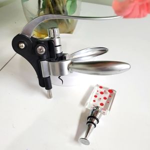 2 pc Rabbit-Shaped Corkscrew Wine champagne 🥂 🍾 PLUS decorative Glass Cork